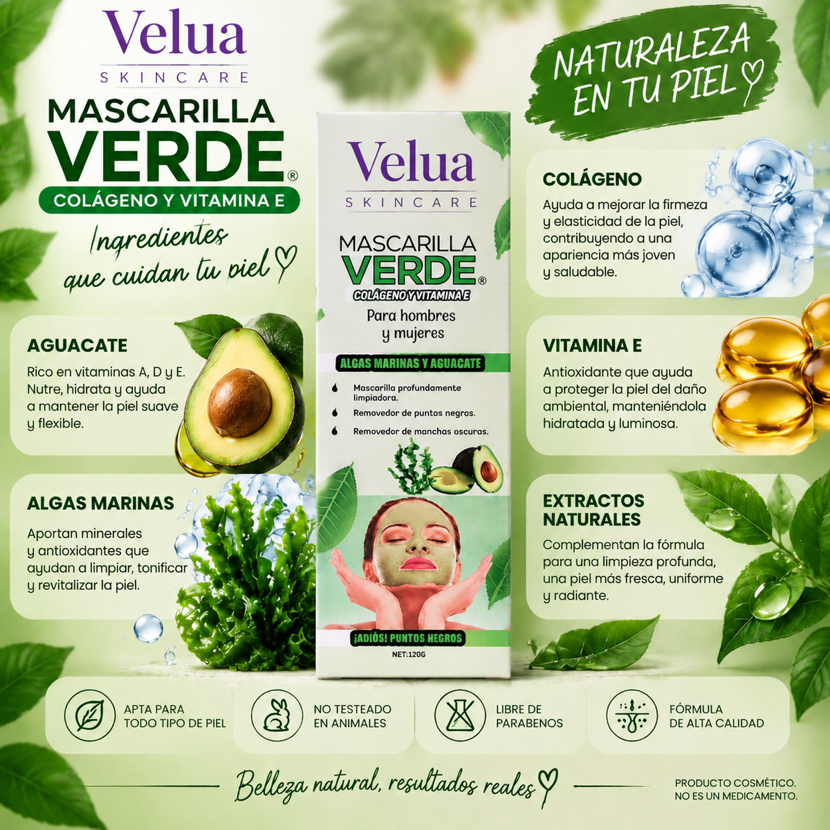 🥑 Mascarilla de Aguacate - Nutrición e Hidratación