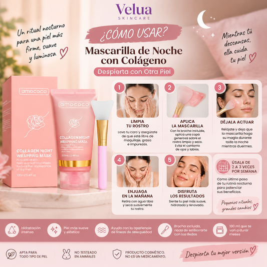 🌙 Mascarilla de Noche con Colágeno - Despierta con Otra Piel