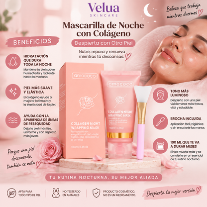 🌙 Mascarilla de Noche con Colágeno - Despierta con Otra Piel