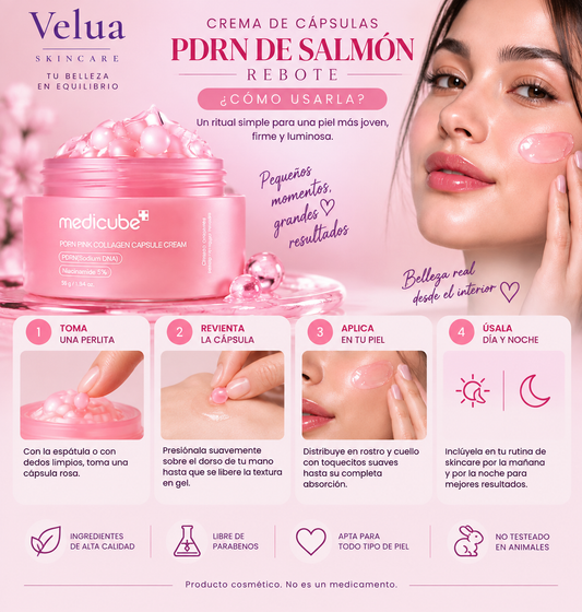 🍑 Crema de Cápsulas PDRN de Salmón - Rebote Coreano