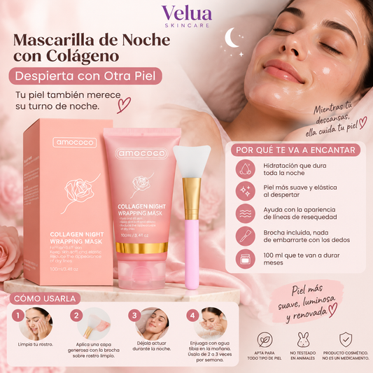 🌙 Mascarilla de Noche con Colágeno - Despierta con Otra Piel