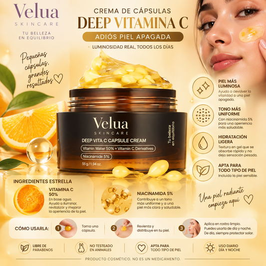 🍋 Crema Deep de Vitamina C - Adiós Piel Apagada