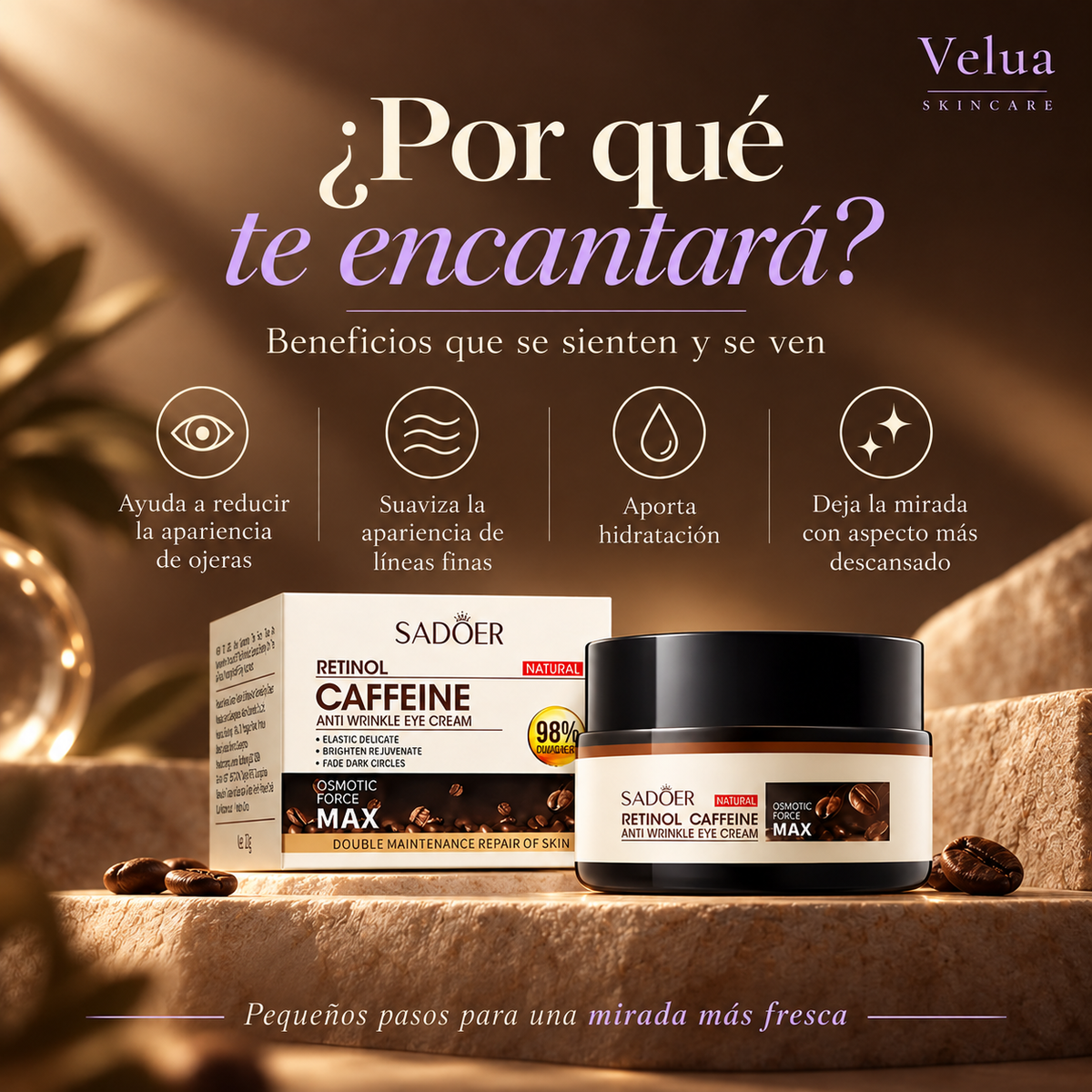 Crema Contorno De Ojos Retinol Y Cafeína